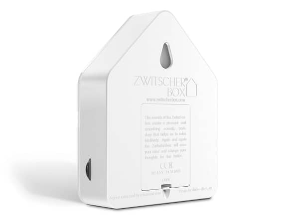 zwitscherbox huisje met vogelgeluiden wit/wit