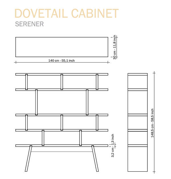 Dovetail cabinet functionals