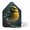 zwitscherbox vogelprint limited edition blackburnian vogelprint huisje met vogelgeluiden voor op wc zwitscherbox