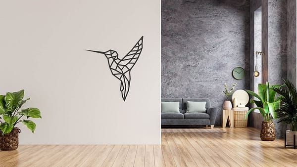 kolibrie vogel aan de muur wanddecoratie