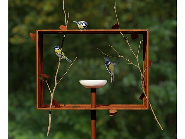 vogel voederhuis framed feeder frederik roije