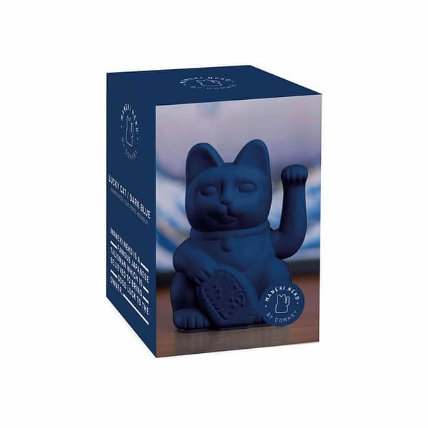 donker blauw gelukskatje lucky cat donkey products maneki neko