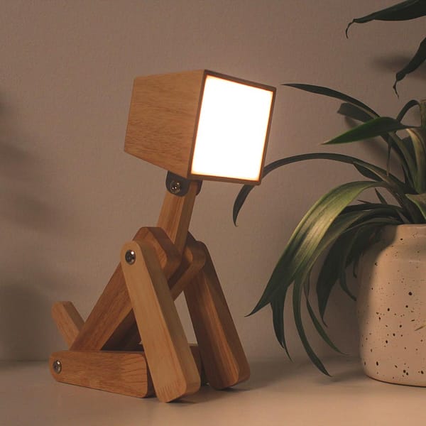houten tafellamp hond oplaadbare tafellamp met usb