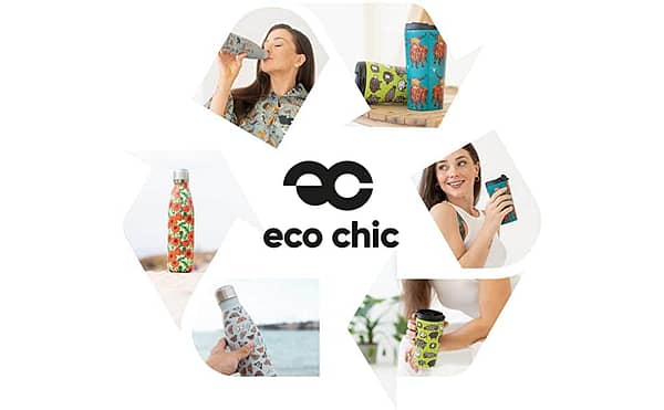 Eco Chic Thermosfles Feathers - Prana Puur | Cadeau winkel Roden