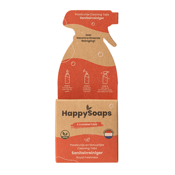HappySoaps Cleaning Tabs Sanitair reiniger - Prana Puur | Cadeau winkel Roden