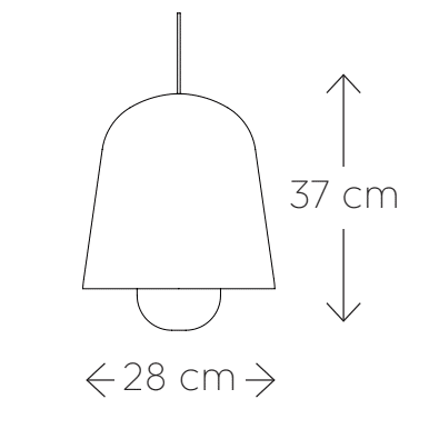 afmeting cone hanglamp
