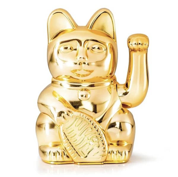 Lucky cat glanzend goud geluk