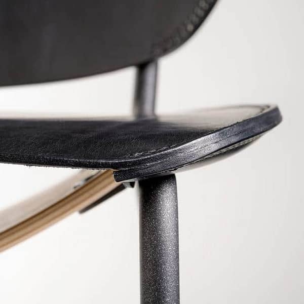 functionals miller lounge chair leren stoel detail