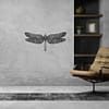 wanddecoratie libelle vogel aan muur houten vogel