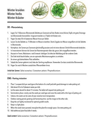 Winterkruiden zadenpakket - Prana Puur | Cadeau winkel Roden