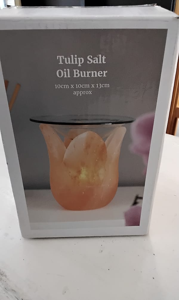 Zoutkristal olie brander, Tulp - Prana Puur | Cadeau winkel Roden