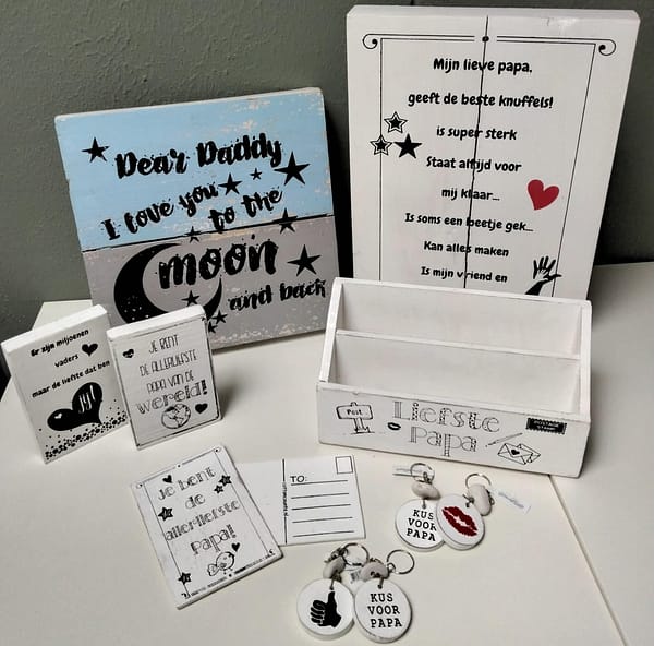 Dear Daddy I love you to the moon and back - Prana Puur | Cadeau winkel Roden