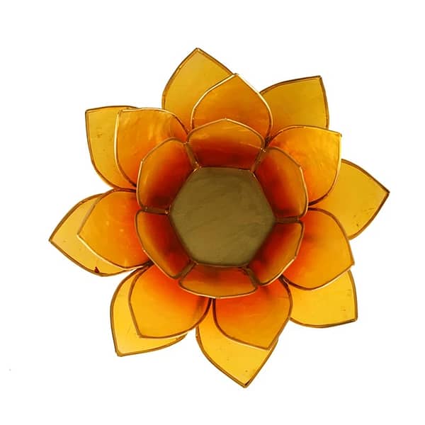 Lotus sfeerlicht Oranje | 2e Chakra - Prana Puur | Cadeau winkel Roden