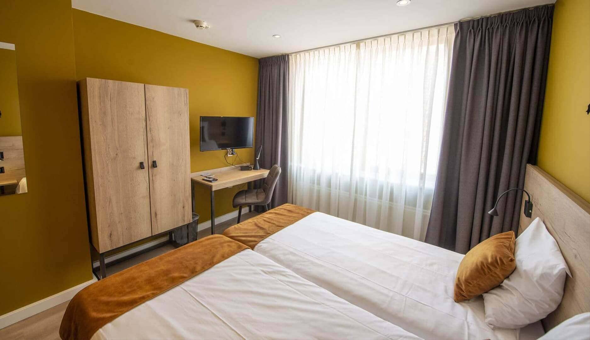 Overzichtsfoto Comfort tweepersoonskamer bij het hotel in drenthe
